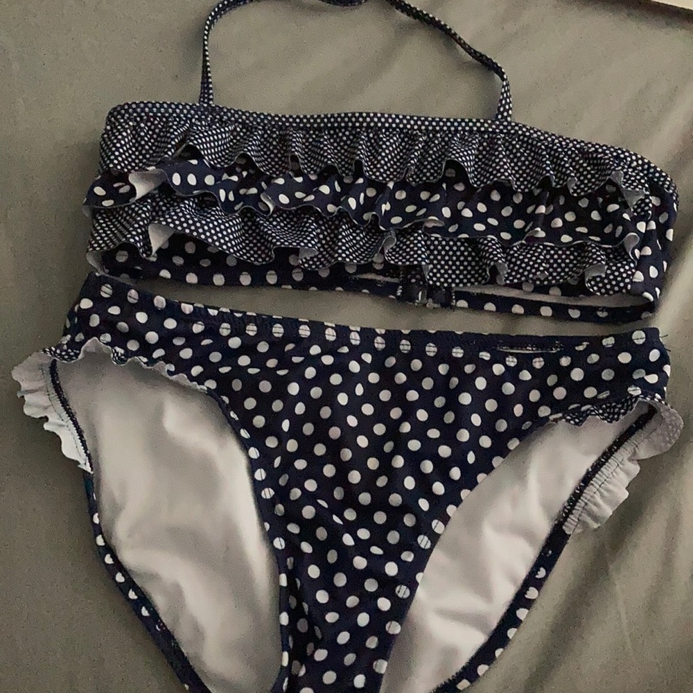A blue polka-dotted bikin from justice